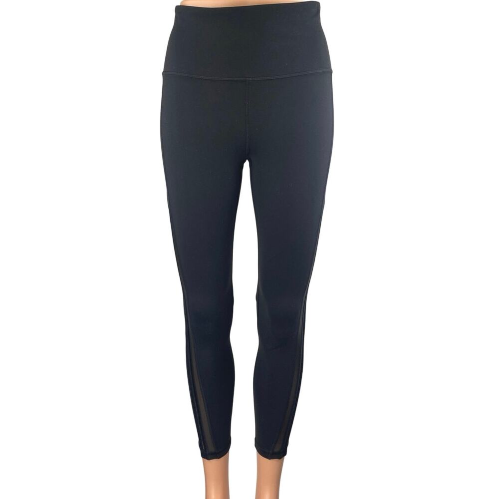 Athleta Womens Black High Waist Skinny Athletic Yoga Activewear Leggings Pants S